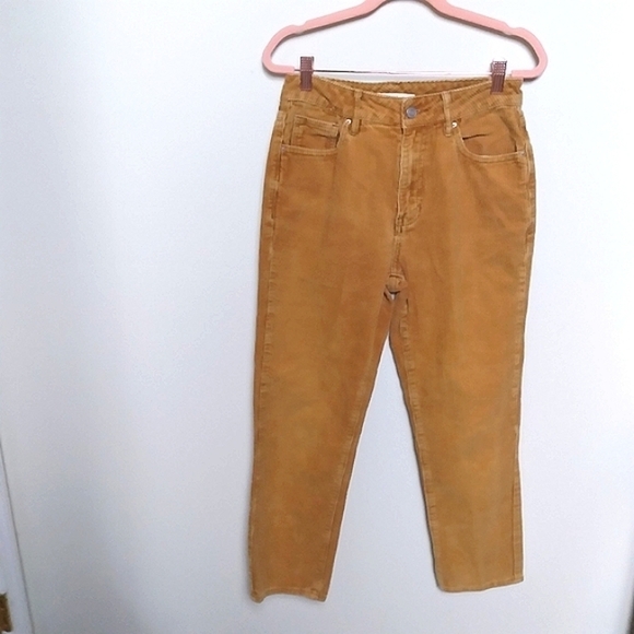 PacSun Pants - PacSun Mustard Yellow Corduroy Mom Jean High Waist Pants Size 26